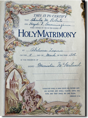 Charlie and Hazel Marriage Registry