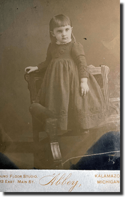 Hazel as a child